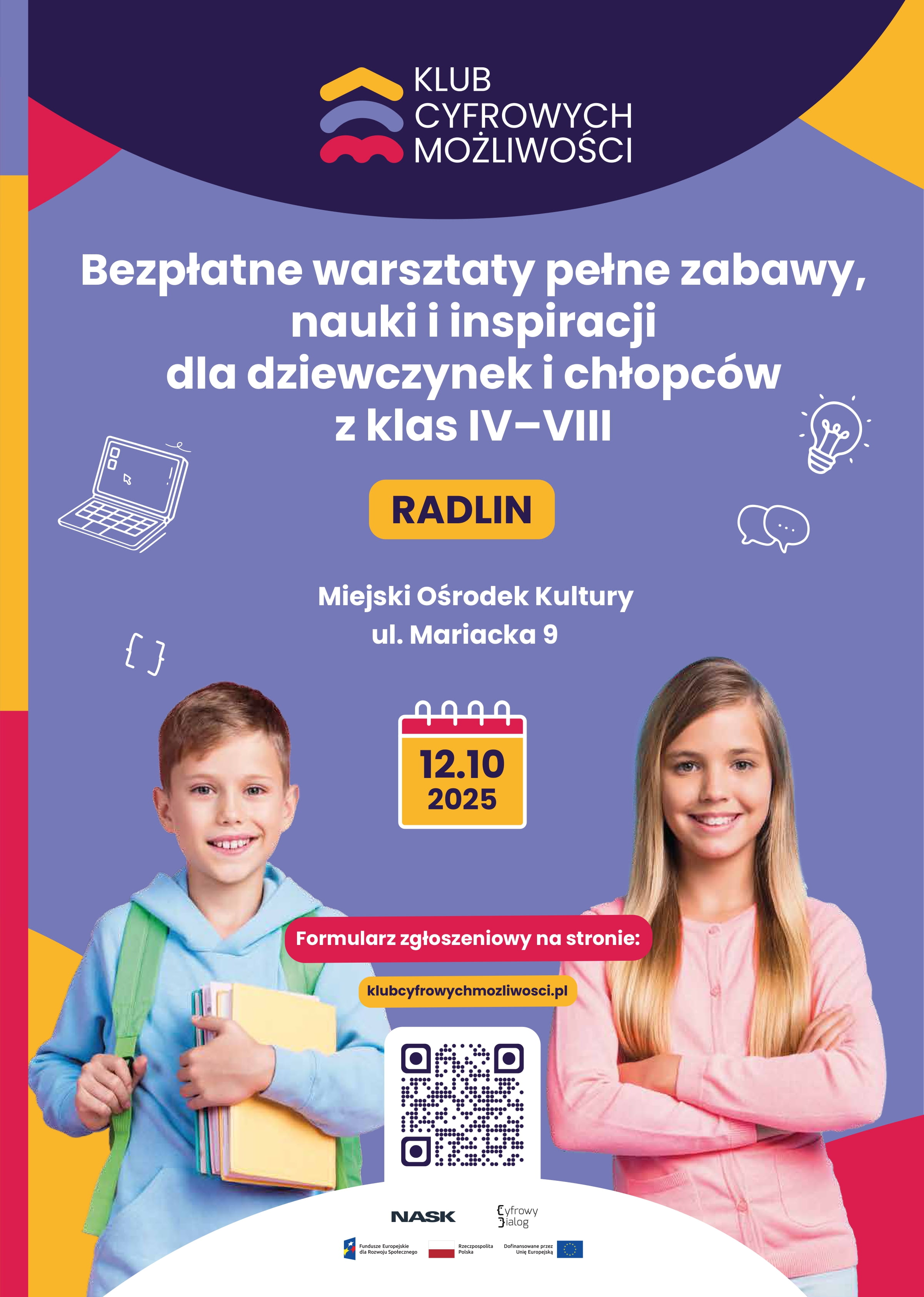 BEZPŁATNE WARSZTATY dla klas IV-VIII