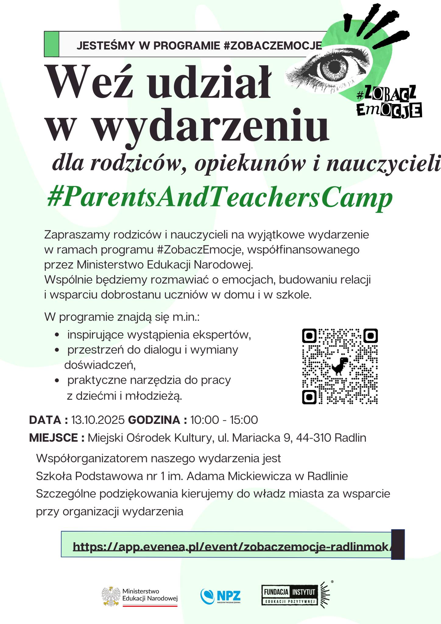 Wydarzenie wojew&oacute;dzkie #ParentsANDTeachersCAMP