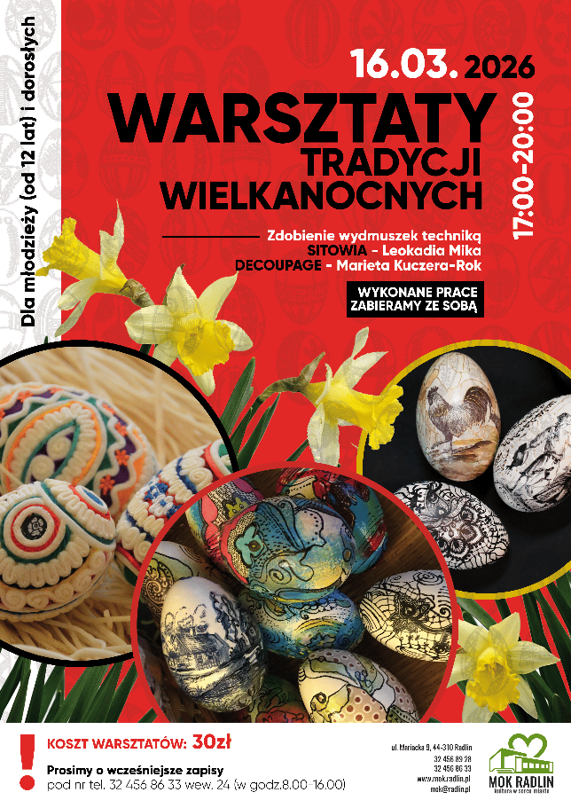 Plakat Warsztaty Tradycji Wielkanocnych 2026 Plakat Warsztaty Tradycji Wielkanocnych 2026