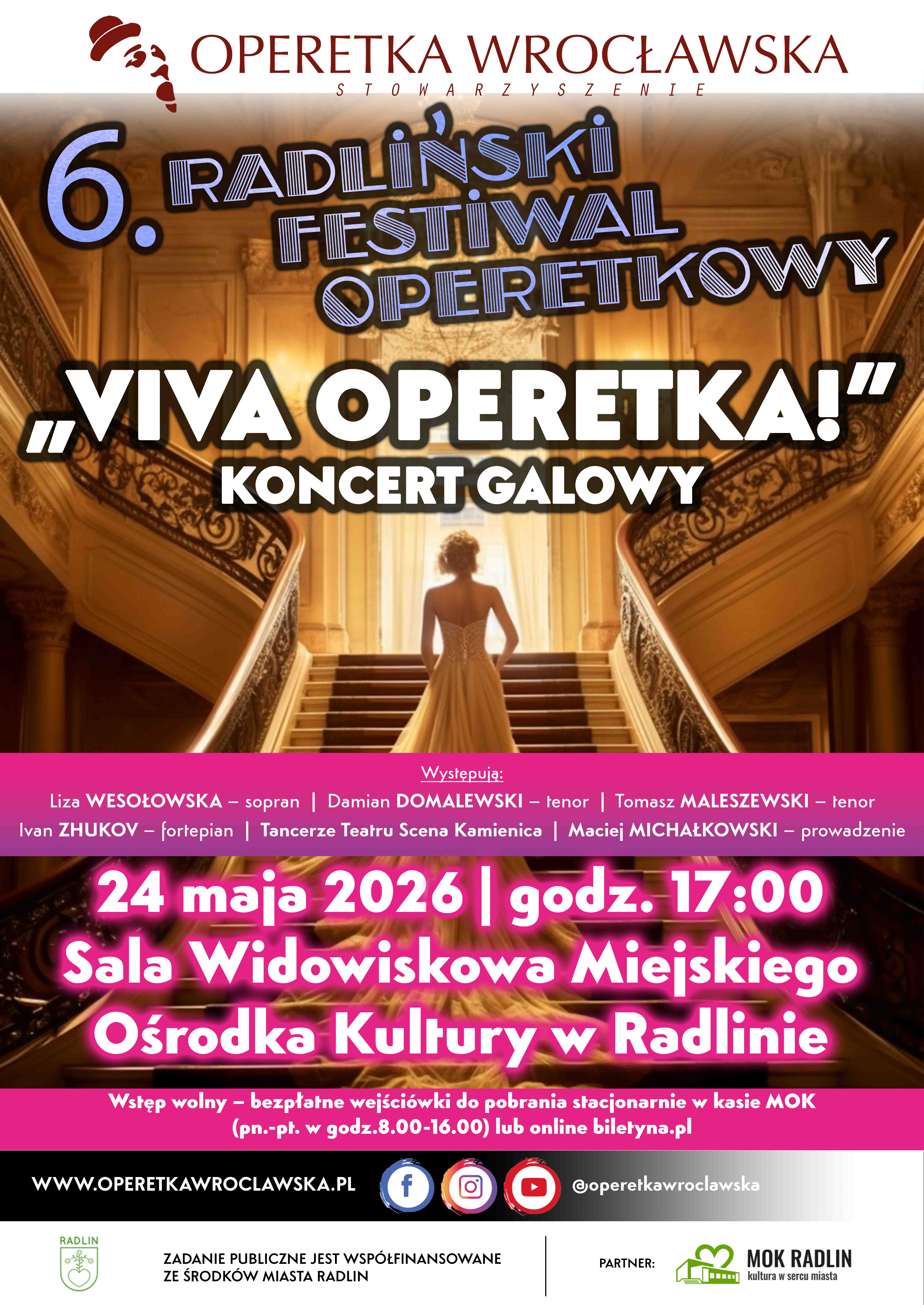 Koncert Galowy &ndash; 6. Radliński Festiwal Operetkowy &bdquo;VIVA OPERETKA!&rdquo;